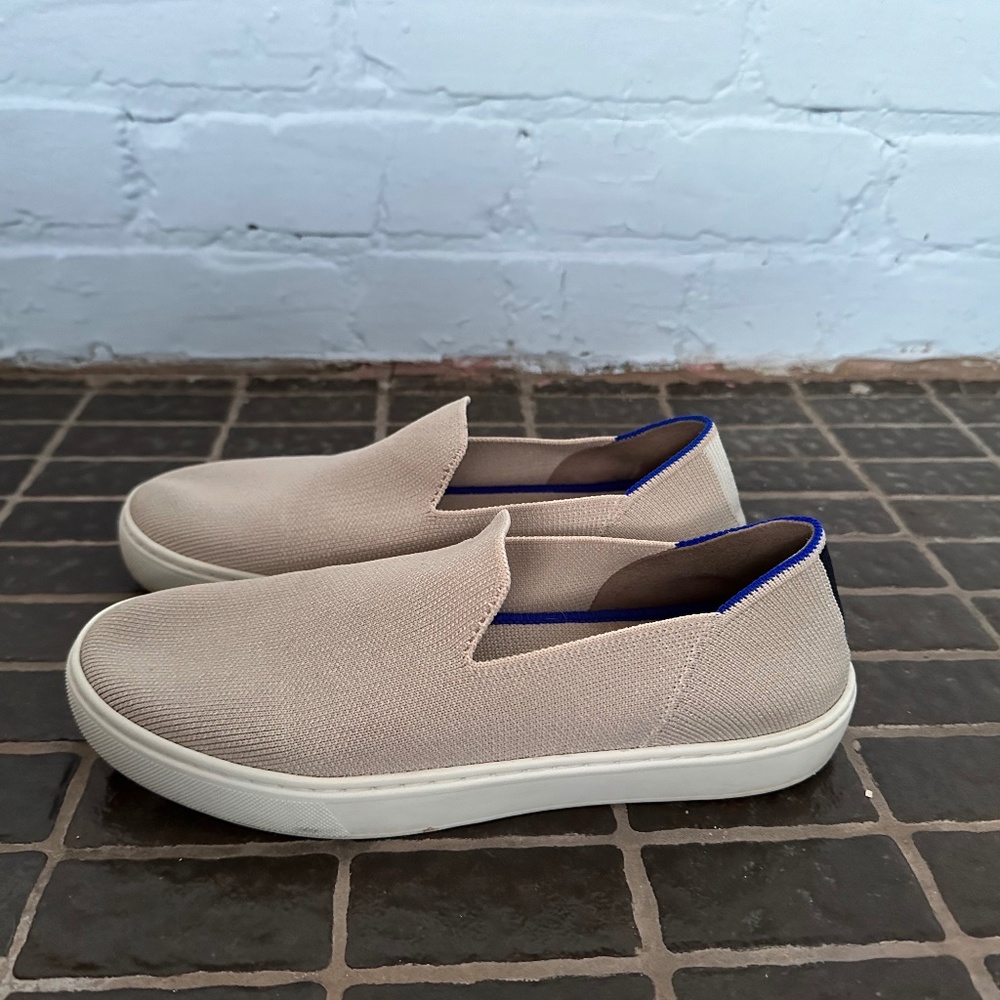 Rothy's Original Slip On Sneaker (Sand) + New Insoles - Sz 7.5